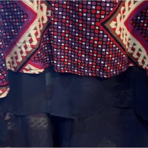 High low geometric print double layer dress size XS - Picture 4 of 6